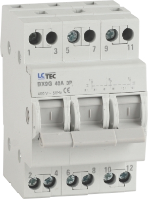 Modular changeover switch 1-0-2 BX9G